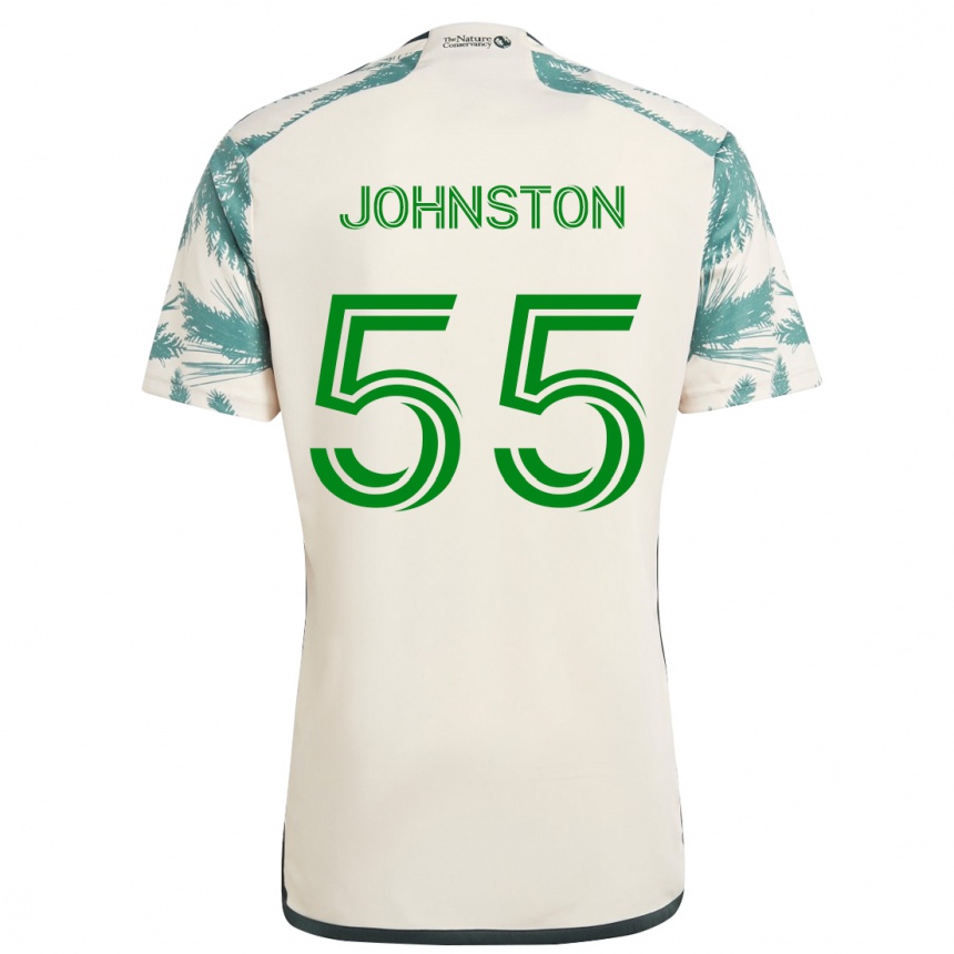 Gyermek Labdarúgás Malcolm Johnston #55 Bézs Barna Idegenbeli Jersey 2024/25 Mez Póló Ing