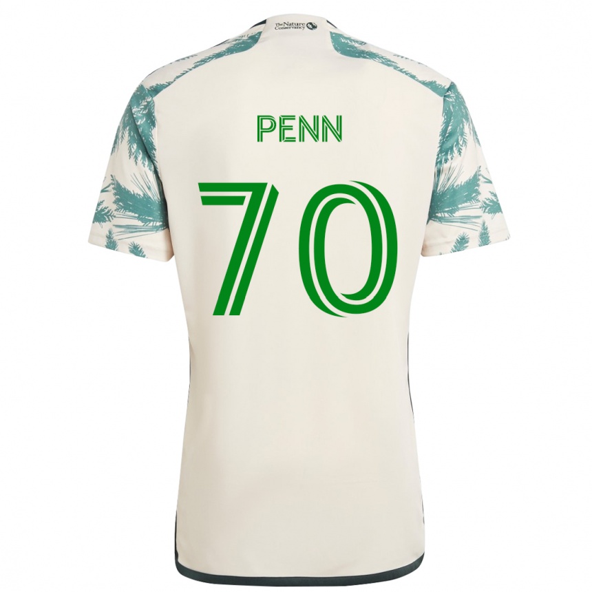 Gyermek Labdarúgás Josh Penn #70 Bézs Barna Idegenbeli Jersey 2024/25 Mez Póló Ing