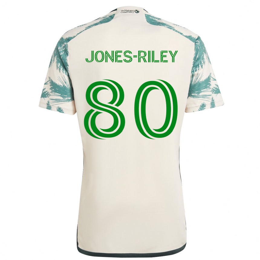 Gyermek Labdarúgás Jaden Jones-Riley #80 Bézs Barna Idegenbeli Jersey 2024/25 Mez Póló Ing