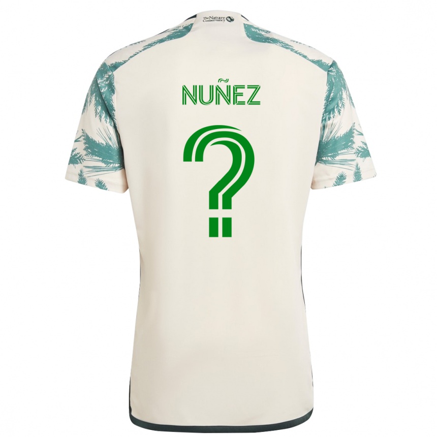 Gyermek Labdarúgás Daniel Nuñez #0 Bézs Barna Idegenbeli Jersey 2024/25 Mez Póló Ing