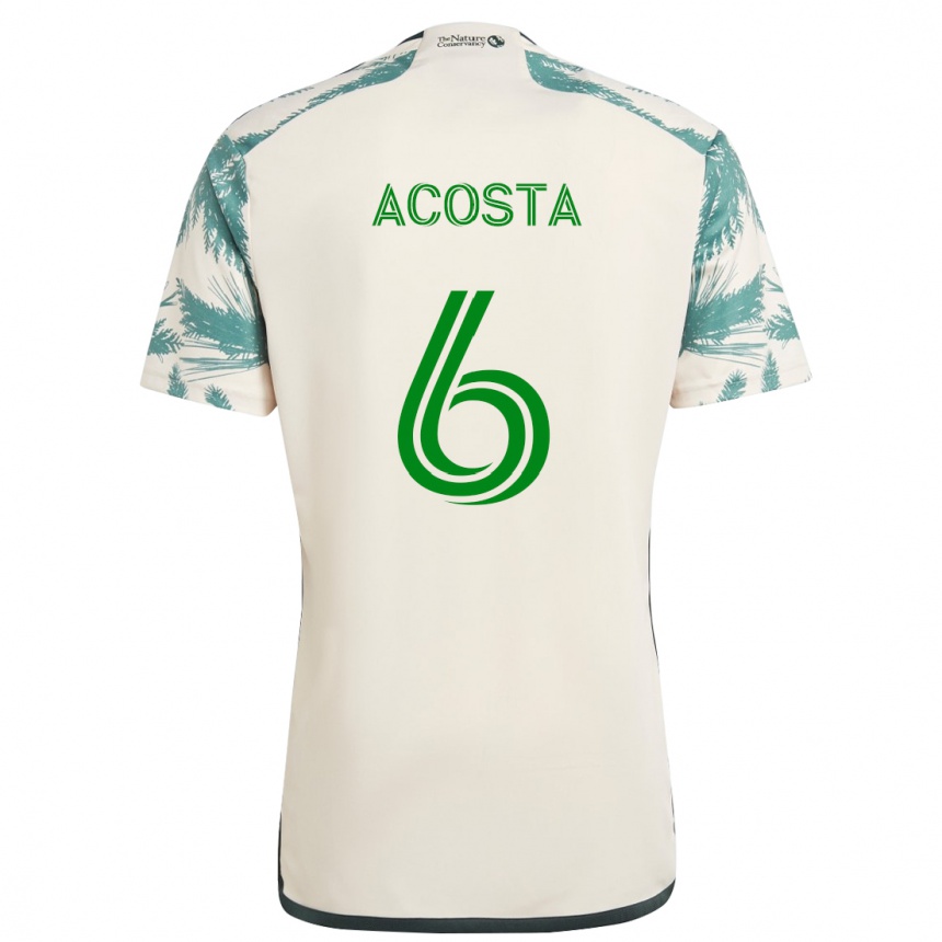 Gyermek Labdarúgás Bryan Acosta #6 Bézs Barna Idegenbeli Jersey 2024/25 Mez Póló Ing