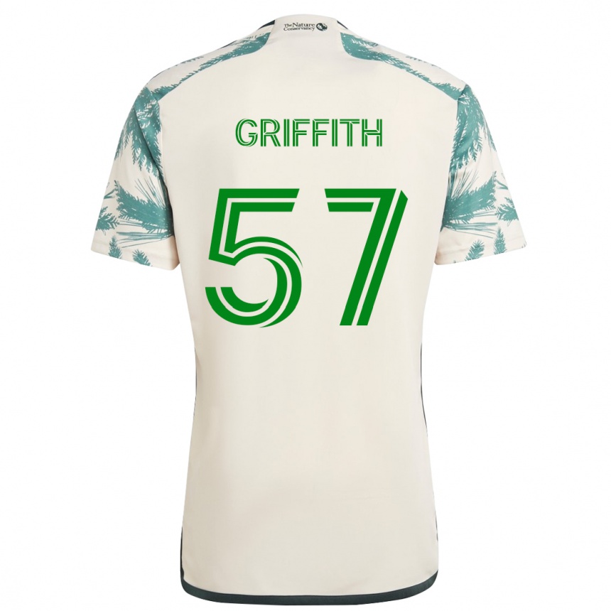 Gyermek Labdarúgás Víctor Griffith #57 Bézs Barna Idegenbeli Jersey 2024/25 Mez Póló Ing