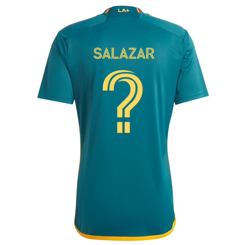 Gyermek Labdarúgás Enrique Salazar #0 Green Yellow Idegenbeli Jersey 2024/25 Mez Póló Ing