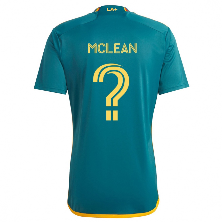 Gyermek Labdarúgás Mateo Mclean #0 Green Yellow Idegenbeli Jersey 2024/25 Mez Póló Ing