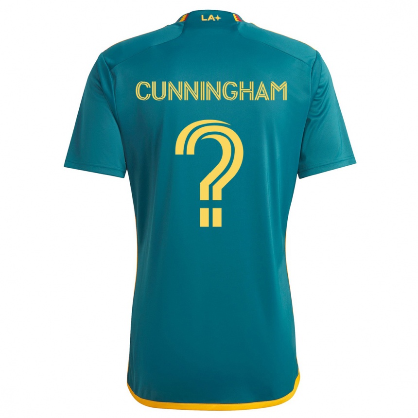 Gyermek Labdarúgás Joaquin Cunningham #0 Green Yellow Idegenbeli Jersey 2024/25 Mez Póló Ing