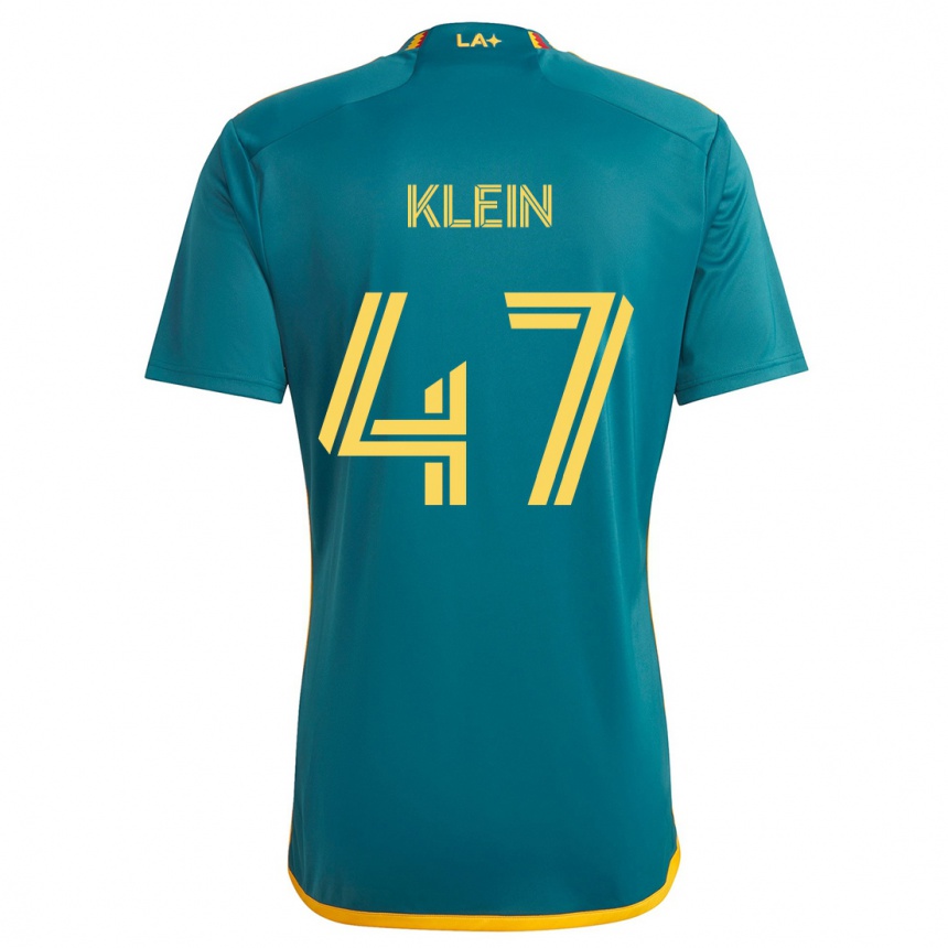 Gyermek Labdarúgás Carson Klein #47 Green Yellow Idegenbeli Jersey 2024/25 Mez Póló Ing