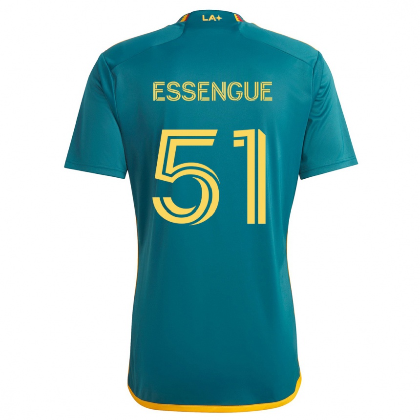 Gyermek Labdarúgás Ascel Essengue #51 Green Yellow Idegenbeli Jersey 2024/25 Mez Póló Ing