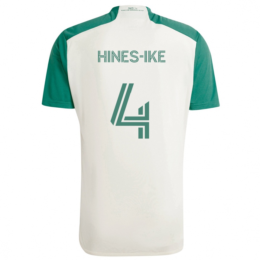 Gyermek Labdarúgás Brendan Hines-Ike #4 Barna Színek Zöld Idegenbeli Jersey 2024/25 Mez Póló Ing