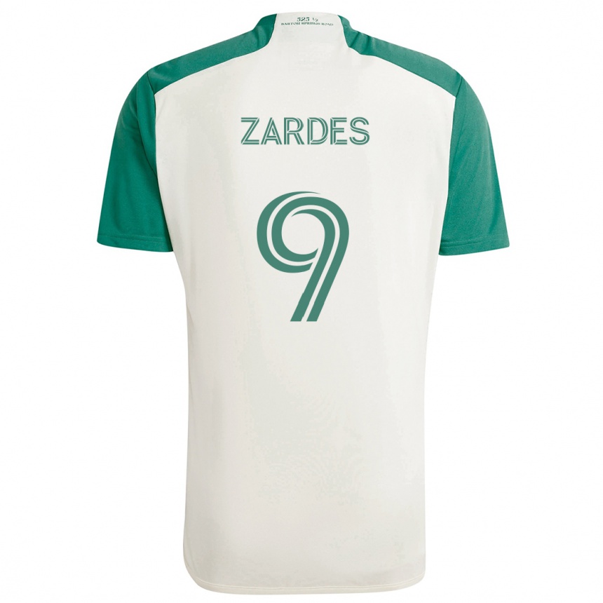 Gyermek Labdarúgás Gyasi Zardes #9 Barna Színek Zöld Idegenbeli Jersey 2024/25 Mez Póló Ing