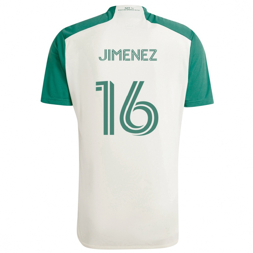 Gyermek Labdarúgás Héctor Jiménez #16 Barna Színek Zöld Idegenbeli Jersey 2024/25 Mez Póló Ing