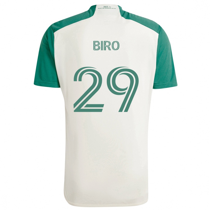 Gyermek Labdarúgás Guilherme Biro #29 Barna Színek Zöld Idegenbeli Jersey 2024/25 Mez Póló Ing