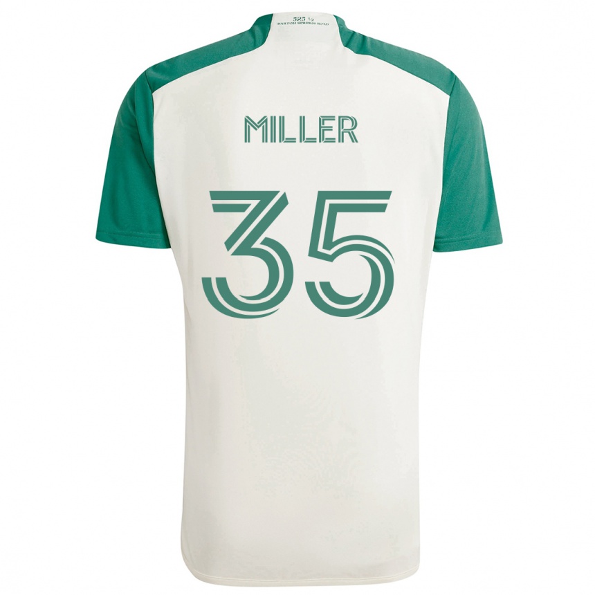 Gyermek Labdarúgás Mason Miller #35 Barna Színek Zöld Idegenbeli Jersey 2024/25 Mez Póló Ing