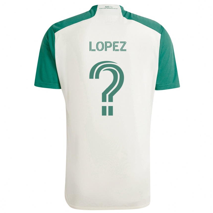 Gyermek Labdarúgás Eric López #0 Barna Színek Zöld Idegenbeli Jersey 2024/25 Mez Póló Ing