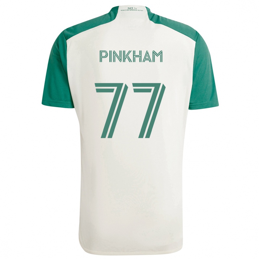 Gyermek Labdarúgás Chris Pinkham #77 Barna Színek Zöld Idegenbeli Jersey 2024/25 Mez Póló Ing