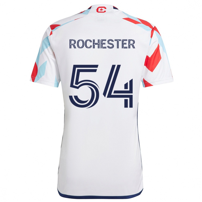 Gyermek Labdarúgás Lamonth Rochester #54 Fehér Piros Kék Idegenbeli Jersey 2024/25 Mez Póló Ing