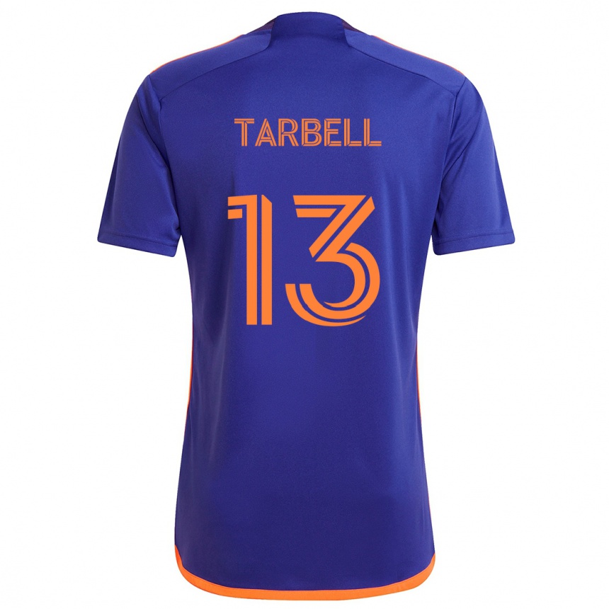 Gyermek Labdarúgás Andrew Tarbell #13 Lila Narancs Idegenbeli Jersey 2024/25 Mez Póló Ing