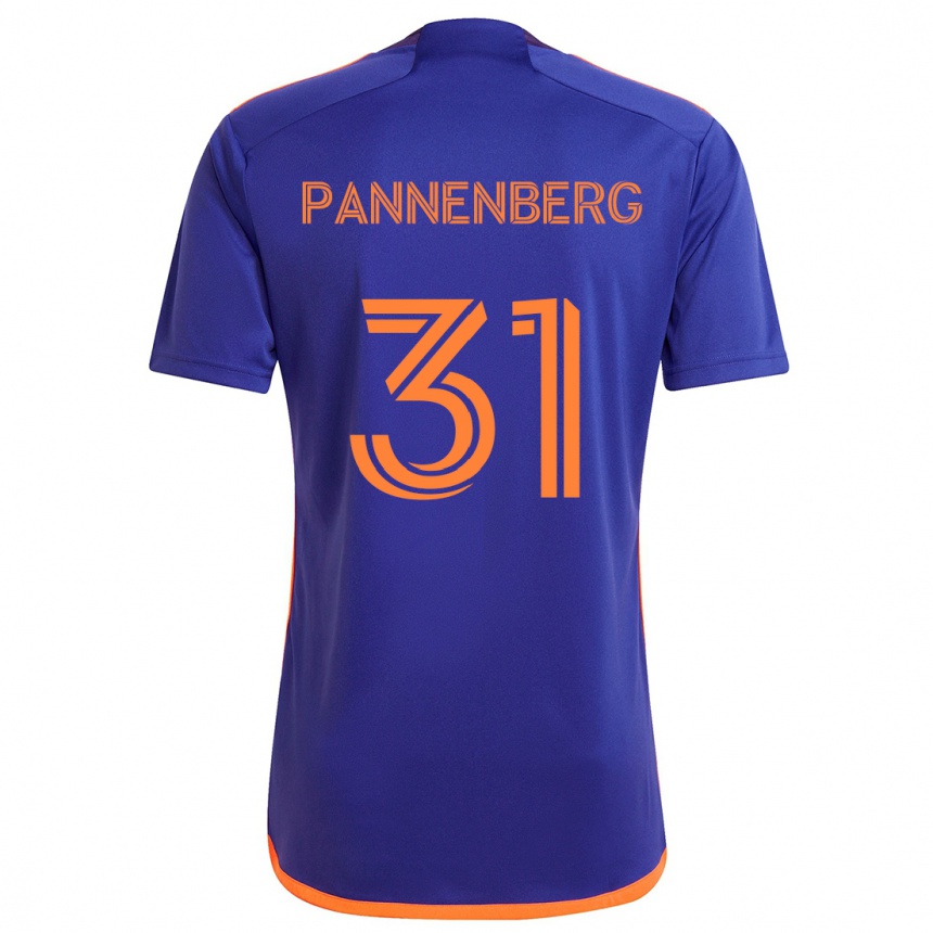 Gyermek Labdarúgás Andrew Pannenberg #31 Lila Narancs Idegenbeli Jersey 2024/25 Mez Póló Ing