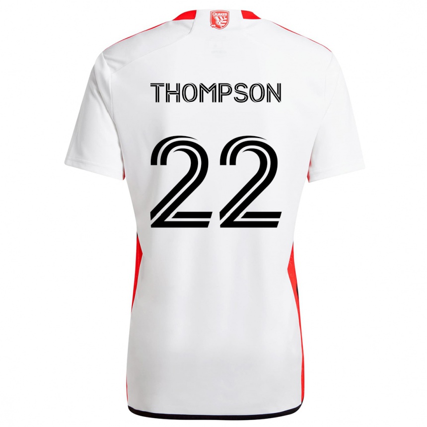 Gyermek Labdarúgás Tommy Thompson #22 Fehér Piros Idegenbeli Jersey 2024/25 Mez Póló Ing