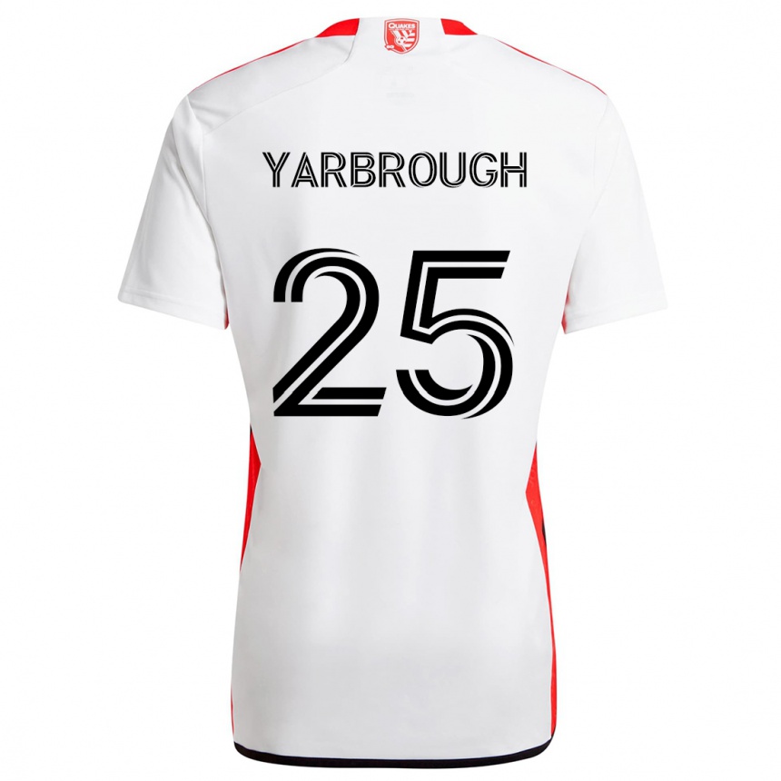 Gyermek Labdarúgás William Yarbrough #25 Fehér Piros Idegenbeli Jersey 2024/25 Mez Póló Ing