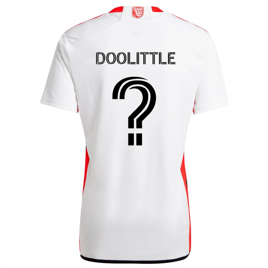 Gyermek Labdarúgás Brooks Doolittle #0 Fehér Piros Idegenbeli Jersey 2024/25 Mez Póló Ing