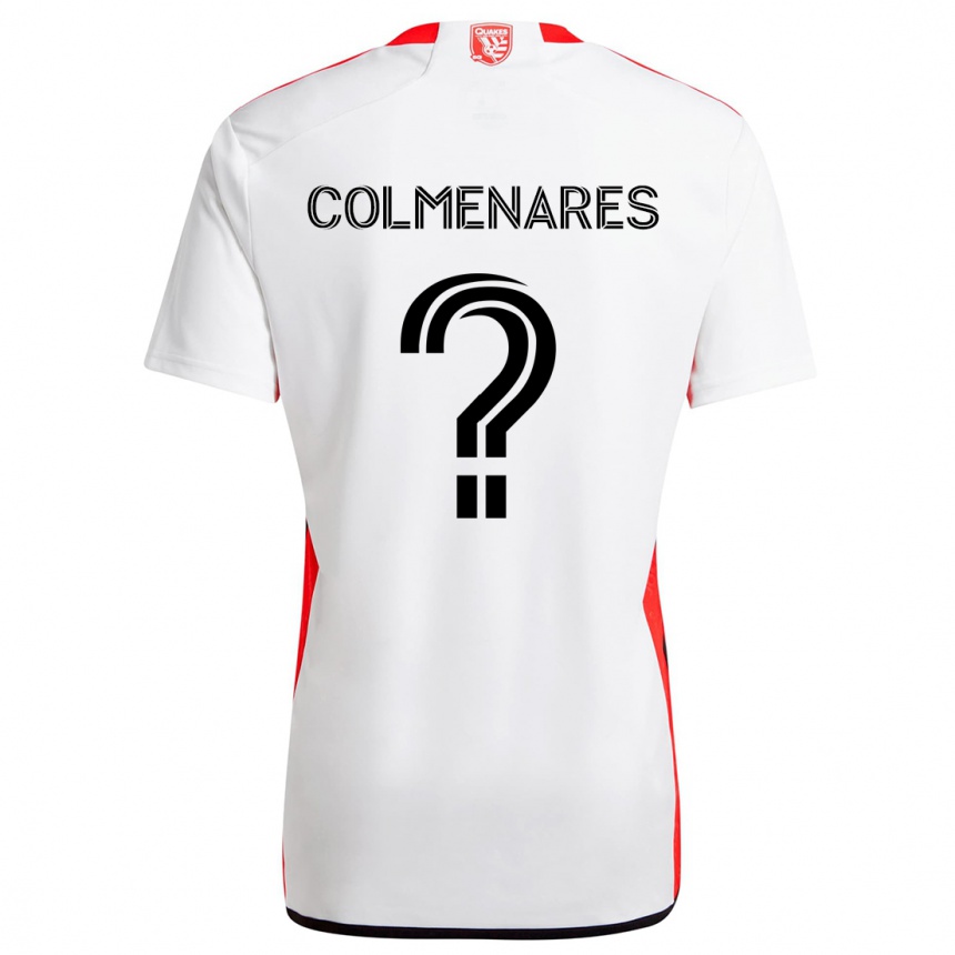 Gyermek Labdarúgás Mateo Colmenares #0 Fehér Piros Idegenbeli Jersey 2024/25 Mez Póló Ing