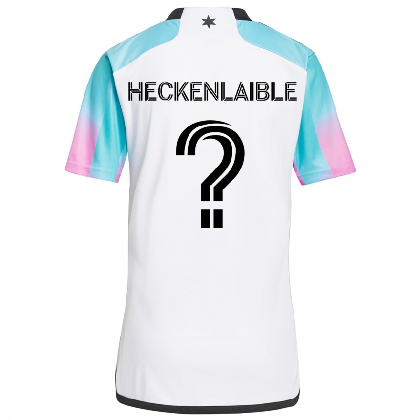 Gyermek Labdarúgás Andrew Heckenlaible #0 Fehér Kék Fekete Idegenbeli Jersey 2024/25 Mez Póló Ing