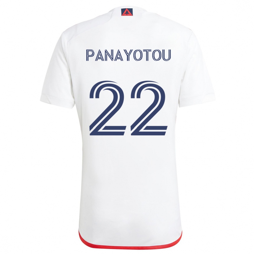 Gyermek Labdarúgás Jack Panayotou #22 Fehér Piros Idegenbeli Jersey 2024/25 Mez Póló Ing