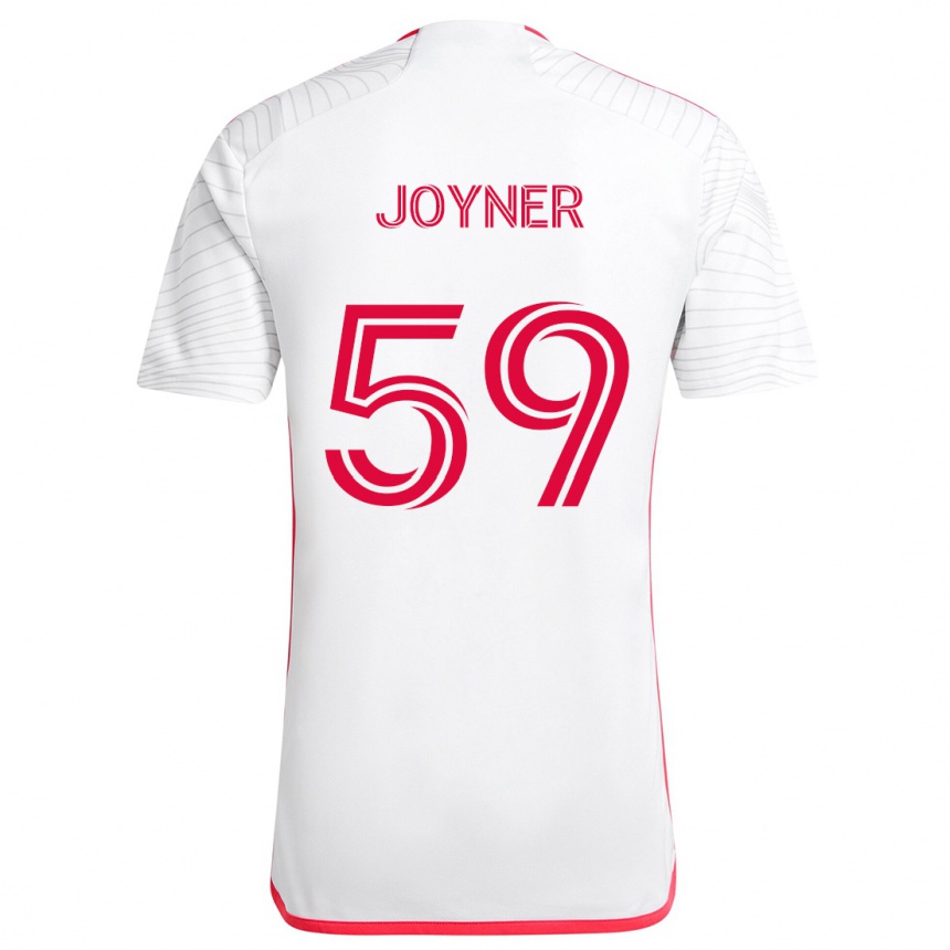 Gyermek Labdarúgás Mykhi Joyner #59 Fehér Piros Idegenbeli Jersey 2024/25 Mez Póló Ing