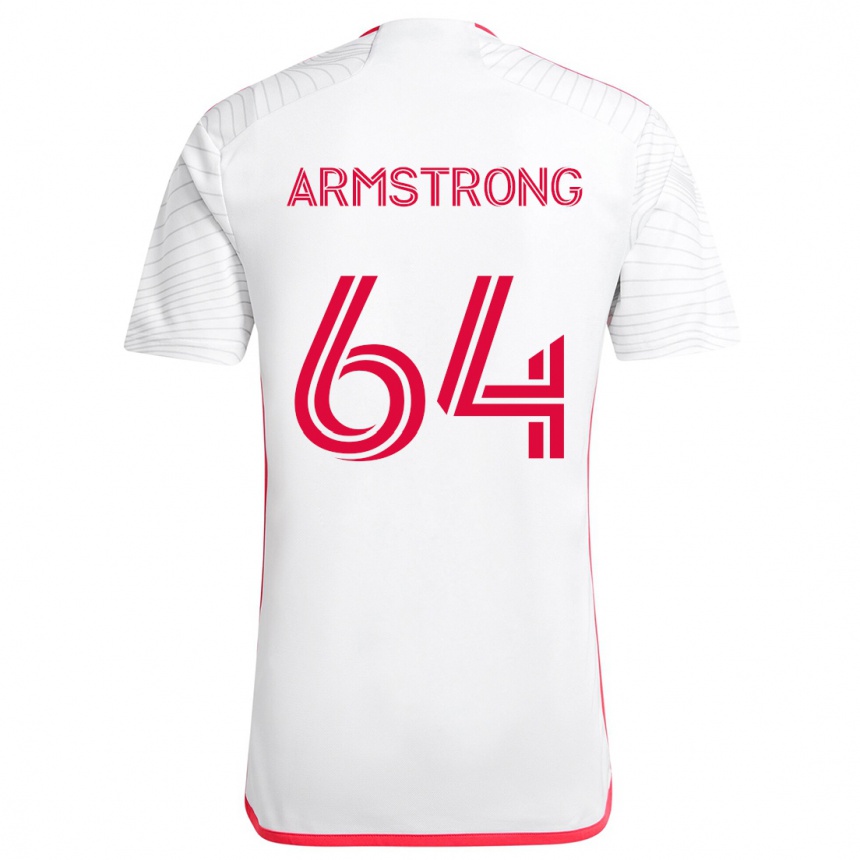 Gyermek Labdarúgás Dida Armstrong #64 Fehér Piros Idegenbeli Jersey 2024/25 Mez Póló Ing