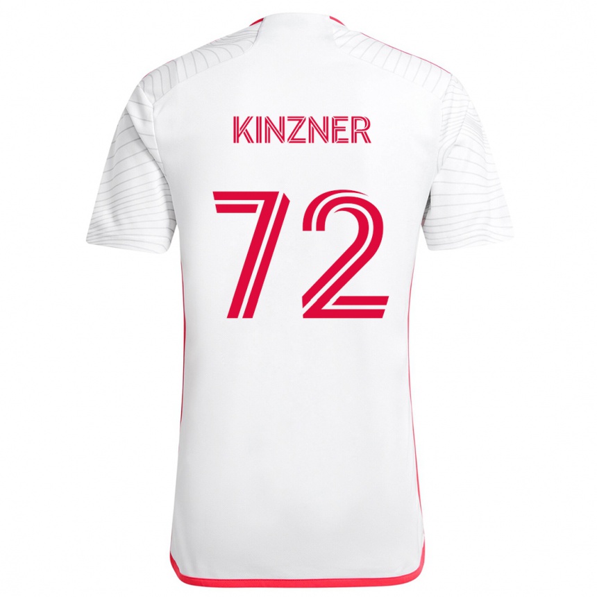 Gyermek Labdarúgás Eric Kinzner #72 Fehér Piros Idegenbeli Jersey 2024/25 Mez Póló Ing