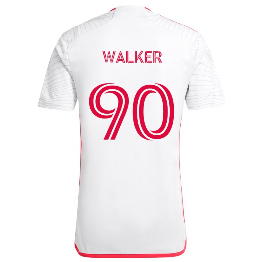 Gyermek Labdarúgás Eric Walker #90 Fehér Piros Idegenbeli Jersey 2024/25 Mez Póló Ing