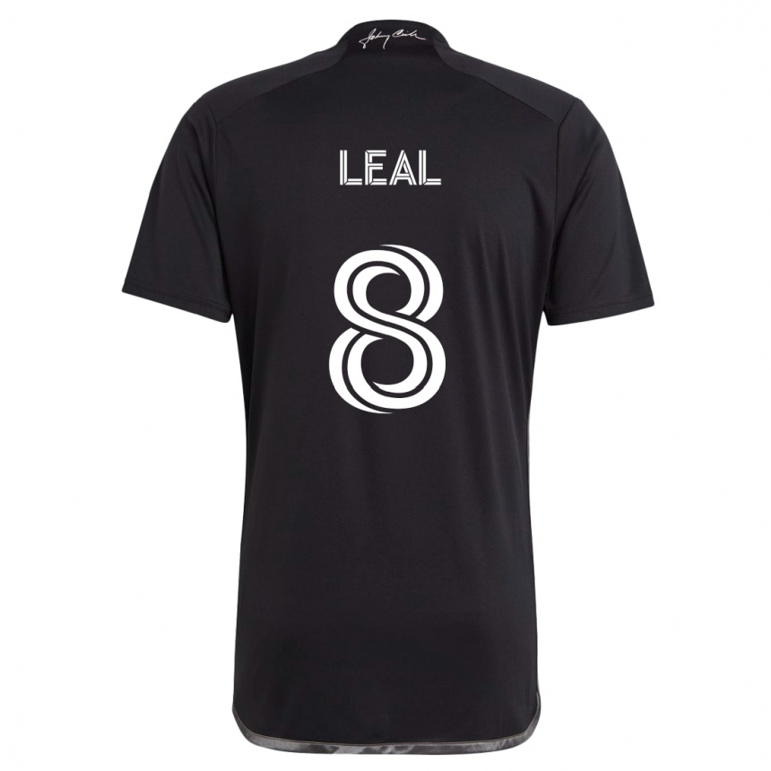 Gyermek Labdarúgás Randall Leal #8 Fekete Idegenbeli Jersey 2024/25 Mez Póló Ing