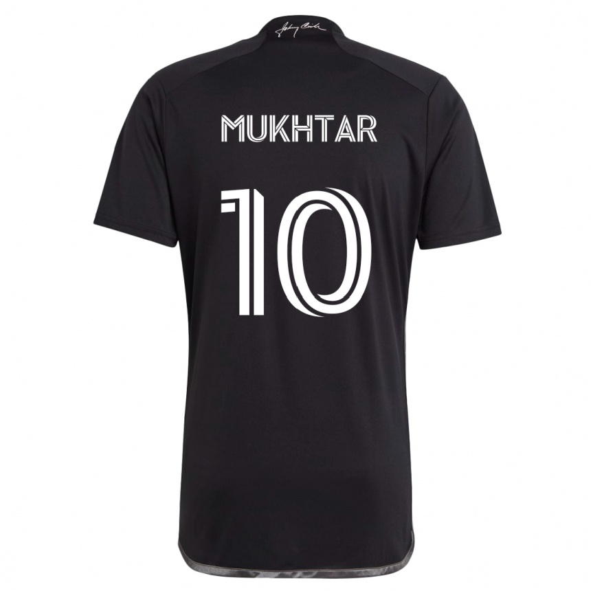 Gyermek Labdarúgás Hany Mukhtar #10 Fekete Idegenbeli Jersey 2024/25 Mez Póló Ing