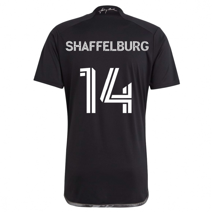 Gyermek Labdarúgás Jacob Shaffelburg #14 Fekete Idegenbeli Jersey 2024/25 Mez Póló Ing