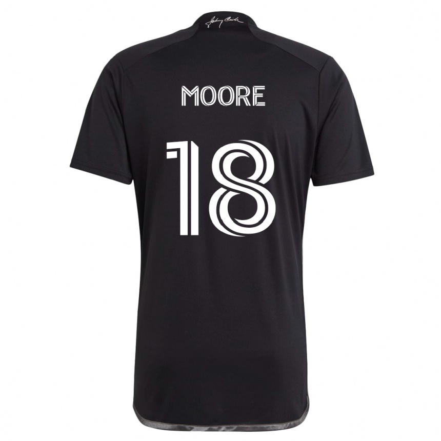 Gyermek Labdarúgás Shaq Moore #18 Fekete Idegenbeli Jersey 2024/25 Mez Póló Ing