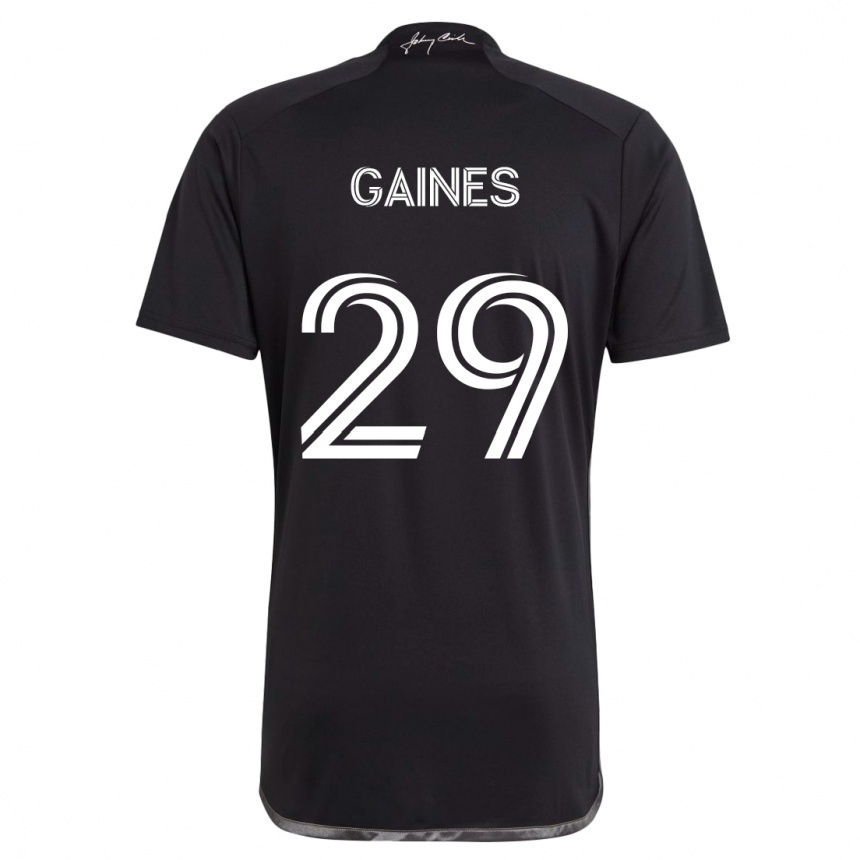 Gyermek Labdarúgás Julian Gaines #29 Fekete Idegenbeli Jersey 2024/25 Mez Póló Ing