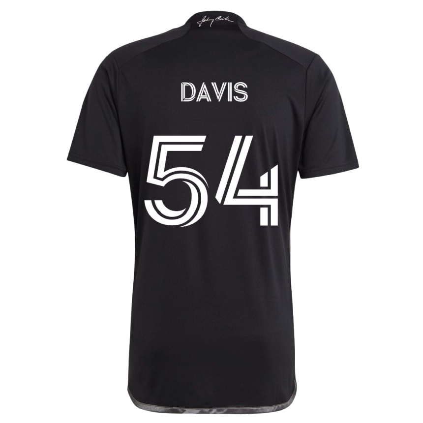 Gyermek Labdarúgás Sean Davis #54 Fekete Idegenbeli Jersey 2024/25 Mez Póló Ing