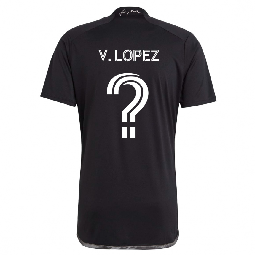 Gyermek Labdarúgás Alejandro Velazquez-Lopez #0 Fekete Idegenbeli Jersey 2024/25 Mez Póló Ing