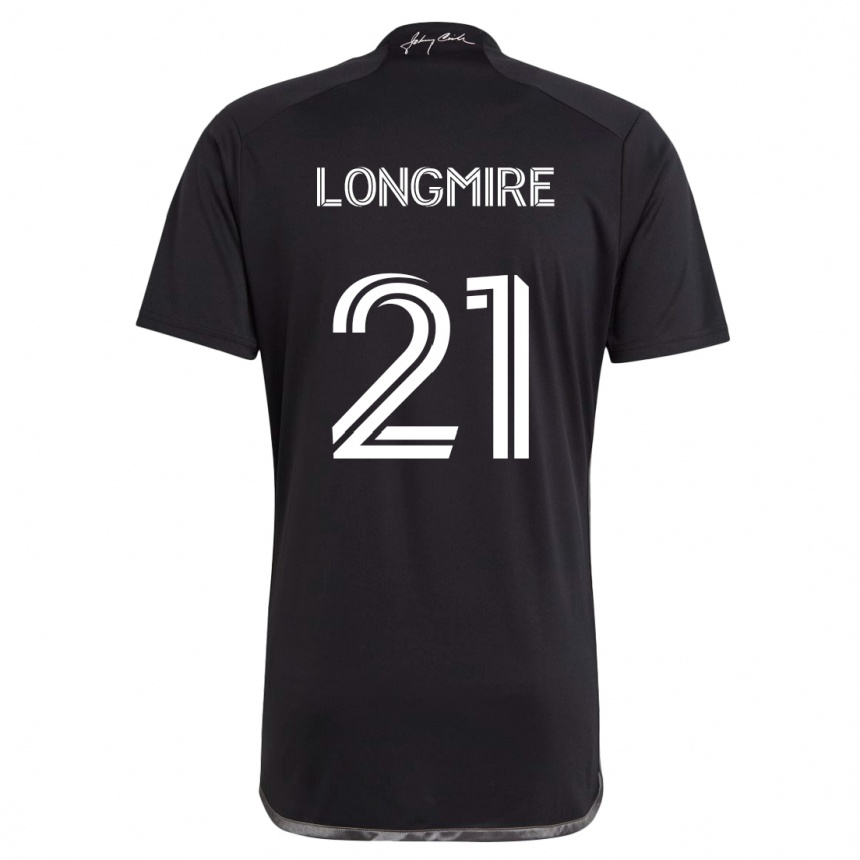 Gyermek Labdarúgás Ahmed Longmire #21 Fekete Idegenbeli Jersey 2024/25 Mez Póló Ing