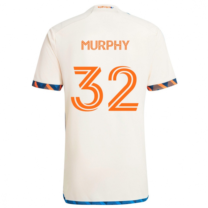 Gyermek Labdarúgás Ian Murphy #32 Fehér Narancs Idegenbeli Jersey 2024/25 Mez Póló Ing