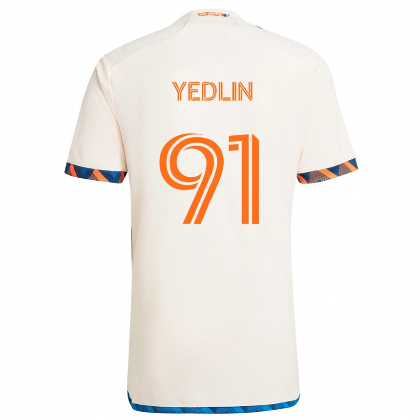 Gyermek Labdarúgás Deandre Yedlin #91 Fehér Narancs Idegenbeli Jersey 2024/25 Mez Póló Ing