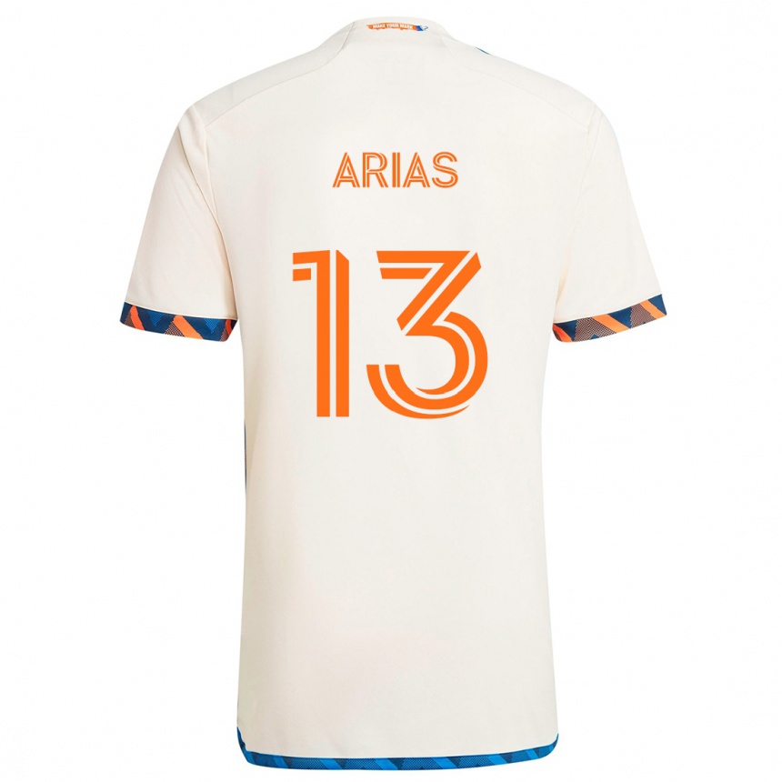 Gyermek Labdarúgás Santiago Arias #13 Fehér Narancs Idegenbeli Jersey 2024/25 Mez Póló Ing