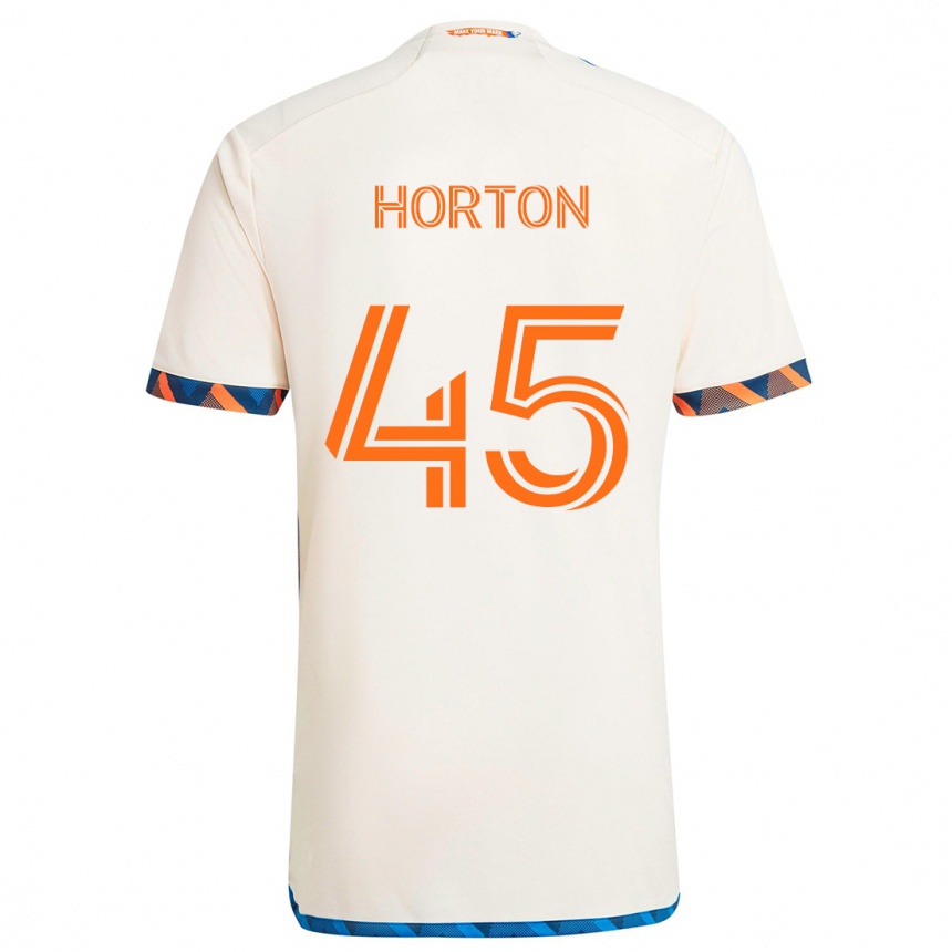 Gyermek Labdarúgás Philip Horton #45 Fehér Narancs Idegenbeli Jersey 2024/25 Mez Póló Ing