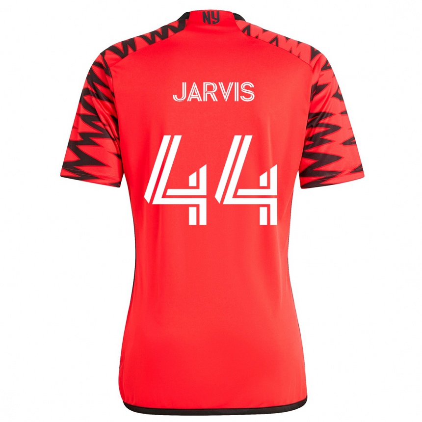 Gyermek Labdarúgás Aiden Jarvis #44 Piros Fekete Fehér Idegenbeli Jersey 2024/25 Mez Póló Ing