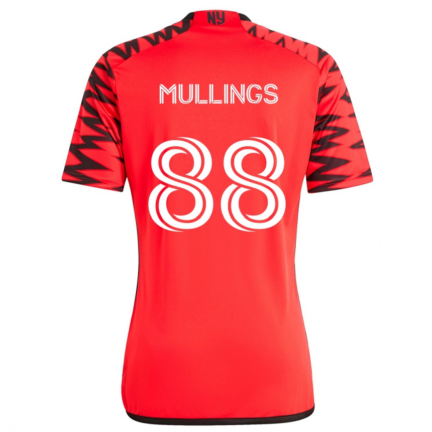 Gyermek Labdarúgás O'vonte Mullings #88 Piros Fekete Fehér Idegenbeli Jersey 2024/25 Mez Póló Ing