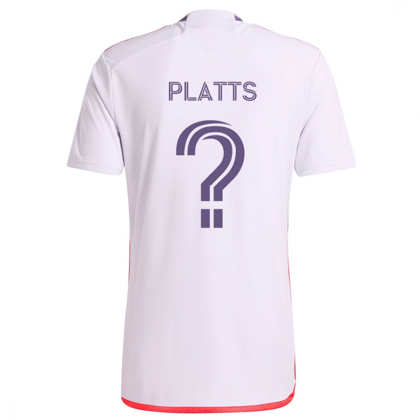 Gyermek Labdarúgás Shawn Platts #0 Fehér Piros Lila Idegenbeli Jersey 2024/25 Mez Póló Ing