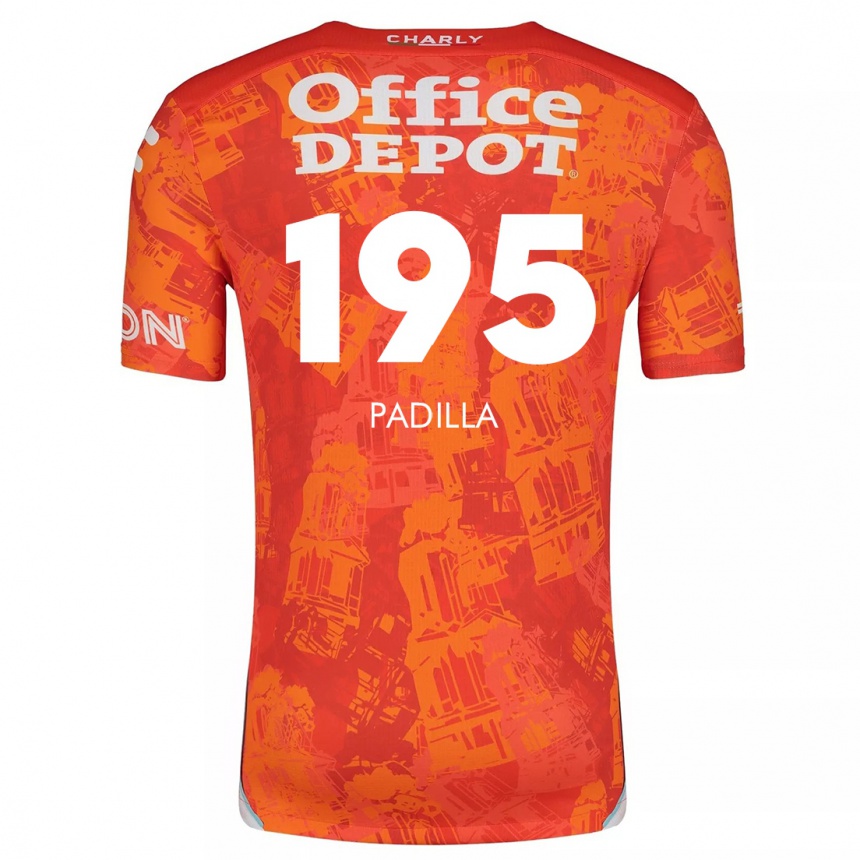 Gyermek Labdarúgás Ángel Padilla #195 Narancssárga Fehér Idegenbeli Jersey 2024/25 Mez Póló Ing