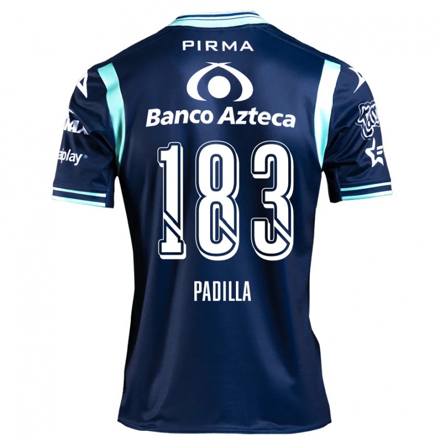 Gyermek Labdarúgás Donovan Padilla #183 Sötétkék Idegenbeli Jersey 2024/25 Mez Póló Ing