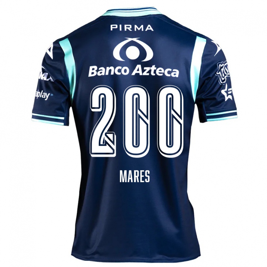 Gyermek Labdarúgás Cristian Mares #200 Sötétkék Idegenbeli Jersey 2024/25 Mez Póló Ing