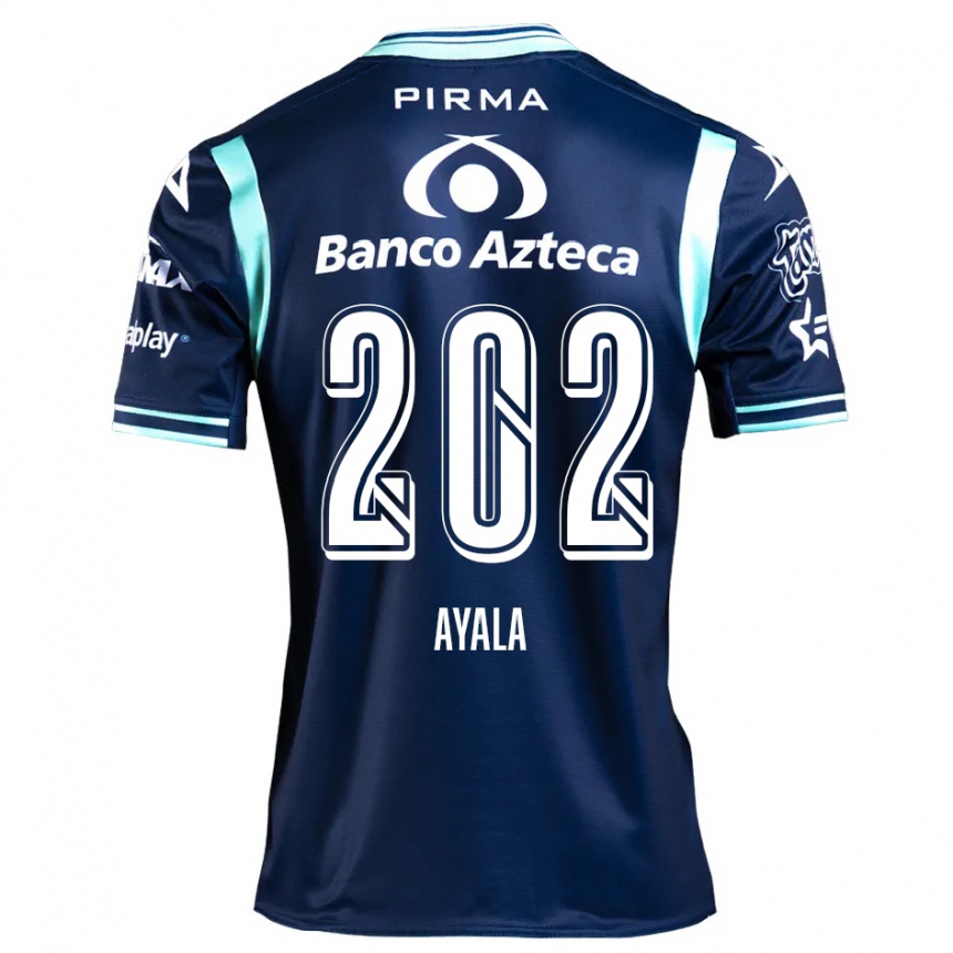 Gyermek Labdarúgás Diego Ayala #202 Sötétkék Idegenbeli Jersey 2024/25 Mez Póló Ing